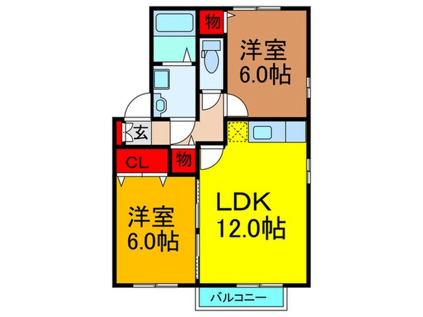 ロイヤル倉治Ａ棟の物件間取画像